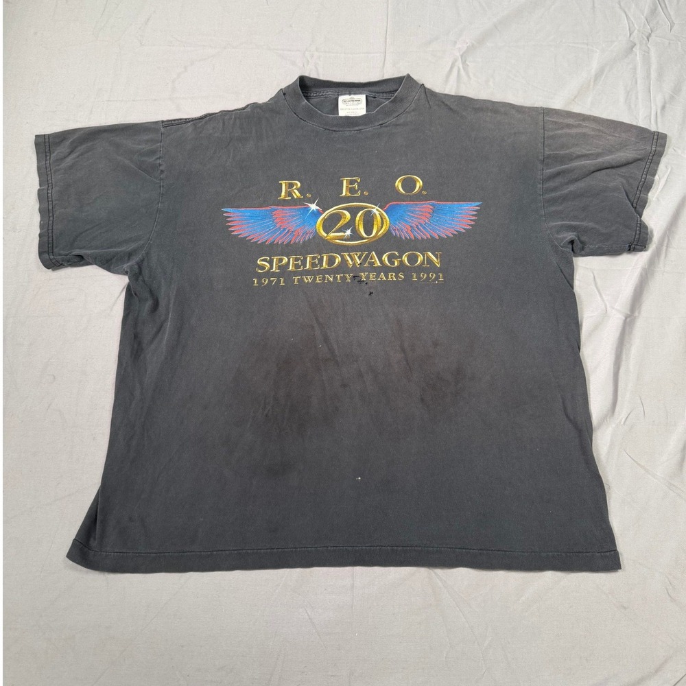 Vintage REO Speedwagon Shirt 1991 20th Anniversary Single Stitch Winterland XL